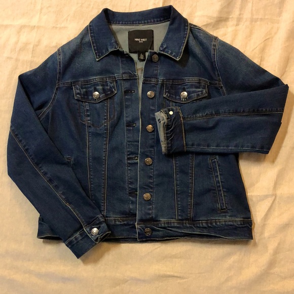 NINE WEST Jeans Denim Jacket sz L - Picture 2 of 9